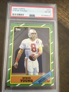 1986 Topps - Steve Young #374 D* en línea de derechos de autor RC HOF - Imagen 1 de 2