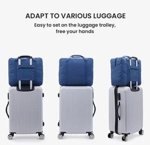20L Faltbar Reise Tasche Wasserdicht Ryanair Easyjet Wizzair Underseat SCHWARZ - Bild 1 von 5