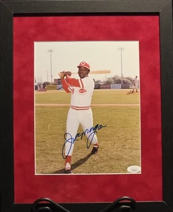 Joe Morgan HOF Cincinnati Reds Legend Signed Framed 8x10 Photo JSA COA - Picture 1 of 2