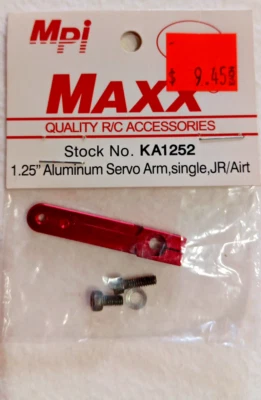 MPI MAXX #KA1252 ~NIP~ 1.25" ALUMINUM SERVO ARM, SINGLE, JR/AIRT - Image 1 of 2