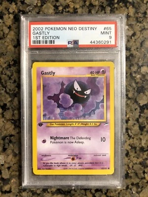 Pokemon PSA 9 1st Edition Neo Destiny Gastly - Image 1 of 2