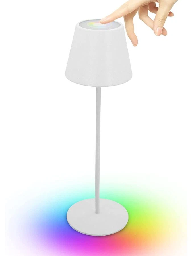 Lampada da tavolo ricaricabile dimmerabile 7 colori RGB Josephine Velamp - Immagine 1 di 3
