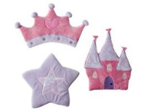 TIDDLIWINKS - Princess - Castle, Star, Crown NURSERY VELOUR QUILTED WALL ART