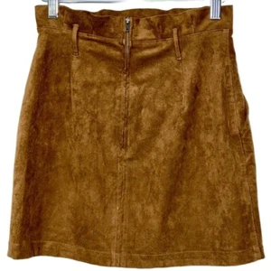 NEW Abercrombie & Fitch Brown Suede Leather Casual Mini Skirt Womens Size XS - Picture 1 of 7