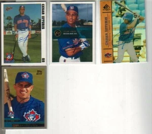 (4) Cesar Izturis Autographed Baseball Cards ALL DIFFERENT Blue Jays - Picture 1 of 1