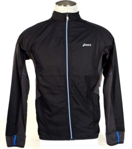 Asics Zip Front Black Water & Wind Resistant Running Jacket Men's NWT - Picture 1 of 7