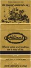 Canada Hillcrest Dine In The Ancaster Old Mill Vintage Matchbook Cover