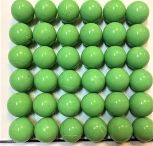 1" INCH 25mm 2 LBS POUND 48 pcs Opaque GREEN Solid Glass Marbles Free Shipping - Picture 1 of 3