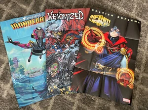Marvel Promo Poster Lot Venom Spider Man Ironheart Infinity Warps 24" x 36" 2018 - Picture 1 of 4
