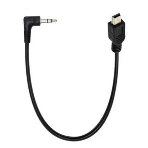 Mini USB 5 Pin TRS Jack to 3.5mm 3 Pole Angled Male Aux Audio Cable - 0.3m - Picture 1 of 6