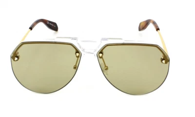 Alexander McQueen AM0139S 003 Crystal-Gold-Green Sunglasses Gafas de sol - Image 1 of 4