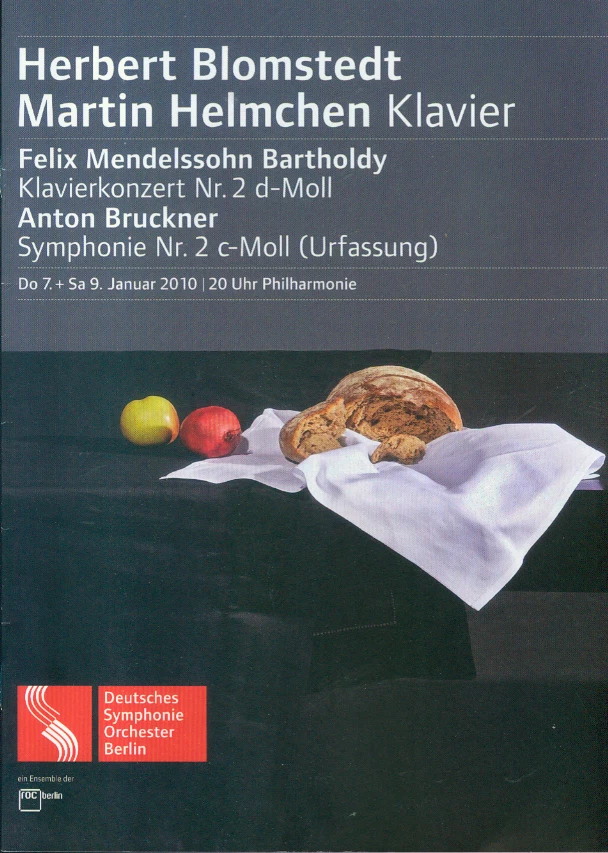 Programm Deutsches Symphonie Orchester Berlin 07/ 09.01.2010 Herbert Blomstedt - Bild 1 von 1