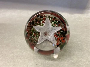 caithness paperweight boxed christmas frostings star - Picture 1 of 8