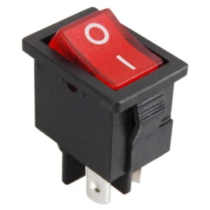Interruptor basculante Mini encendido/apagado 2 posiciones de conmutación rojo con impresión 0-I 250V 3A - Imagen 1 de 2