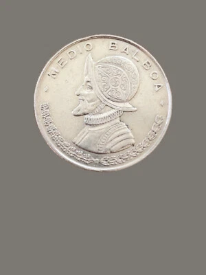 1961 Panama 1/2 Balboa Silver Coin - AU (About Uncirculated) condition - Image 1 of 2