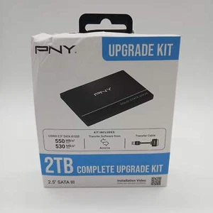 New PNY 2.5" 2TB Upgrade Kit SATA 2TB SATA III SSD SSD7CS900-2TBKIT-RB - Afbeelding 1 van 6