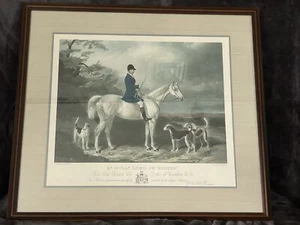 Ant Mr. William Long on Bertha Hand Colored Engraving by Edward Hacker Framed - Picture 1 of 12