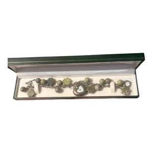 Connemara Ireland Marble Shamrock Charm T-Bar Charm Bracelet Watch - Picture 1 of 2