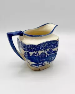 Pre-war Japanese Vintage Blue Willow Creamer Pitcher, Transferware - Picture 1 of 9