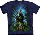 Fairy Night Shade Elf Moon Purple Wings Fantasy Tree Woman Mountain T-Shirt S-3X