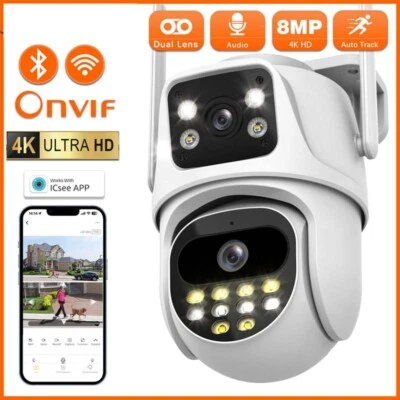 8MP 1080P WiFi IP Kamera Dual Lens Wireless Outdoor PTZ Home Security Cam - Bild 1 von 4