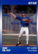 1990 St. Lucie Mets Star #19 Bob Olah Bridgeport Connecticut CT Baseball Card