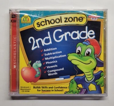 School Zone Second 2nd Grade Deluxe Edition (PC or Mac CD-ROM, 2003, Scholastic) - Image 1 of 2
