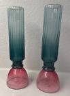 Antropologie Calle Candle Holders Pink & Teal  ** Set Of 2  **
