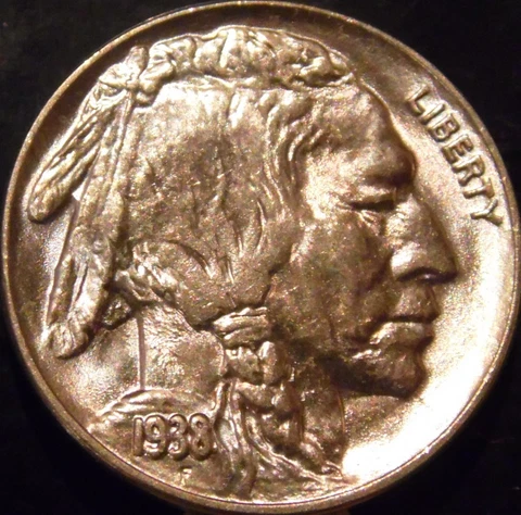 1938-D Buffalo Nickel Gem BU Uncirculated Full Horn Cover