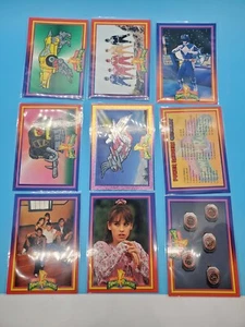 Power Rangers 1994 Trading Card Lot Of 9 Including Foil Card! Vintage! - Picture 1 of 10