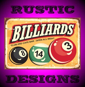 Billiard club and cafe bar retro sign rusty old metal rustic look 9656 man cave - Picture 1 of 2