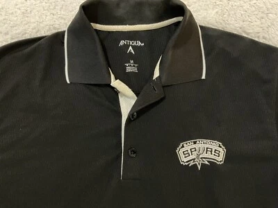 Polo San Antonio Spurs Logo Negro Adulto Talla Mediana Antigua Performance Foto 1 de 4