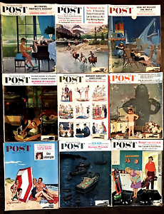 Vintage Lot 9 1960 SATURDAY EVENING POST Magazines Great Stories Old Ads Resell