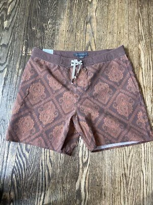 Nuevo con etiquetas Bañador Algodón Sobre Prendas Pantalones Cortos Paisley Rojo Oscuro Azulejos Para Hombre’s 34 Foto 1 de 4