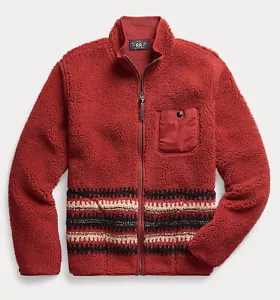 RRL Ralph Lauren Southwestern Wool Blend Fleece Liner Jacket-MEN- XXL - Picture 1 of 5