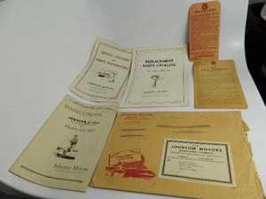 Vintage 1948 Johnson Sea-Horse Outboard Motors Original Manuals and Papers - Picture 1 of 12