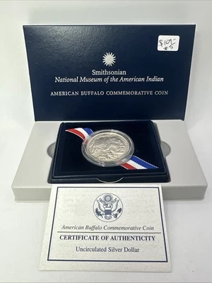 2001 Proof Smithsonian National Museum the American Indian Buffalo in OGP COA #5 - Image 1 of 4