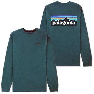 Patagonia Mens - P-6 Logo Long Sleeve Responsibili-Tee T-shirt - Cascade Green - Picture 1 of 1