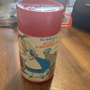 1974 Alice in Wonderland Thermos for Lunch Box * Vintage * Lunchbox Bottle - Picture 1 of 10