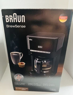 NUEVA Cafetera Braun KF 7000 Black BrewSense Automática 12 Tazas por Goteo Foto 1 de 4