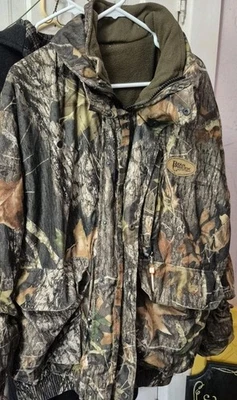 Bear Creek Outfitters Hunting Coat XL Mossy Oak Camo w/ Removable Fleece Liner - Image 1 of 4