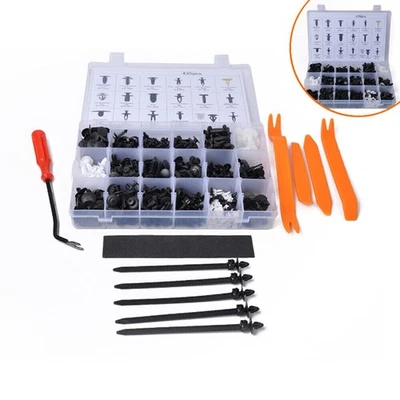 435X Car Plastic Door Panel Retainer Push Pin Trim Rivet Screw Clip Fastener Kit Foto 1 de 4