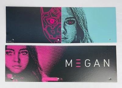 Spirit Halloween Cardboard End Cap Store Display Sign Megan 24x8" Lot Of 2 - Image 1 of 2