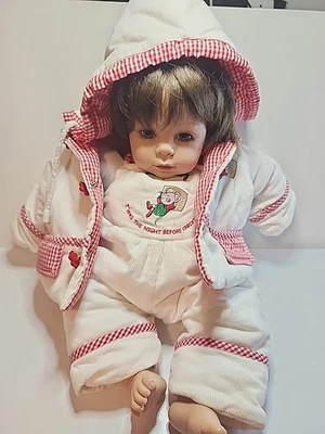 "Muñeca bebé Adorable morena ojos azules 19"" traje de invierno con abrigo" Foto 1 de 4