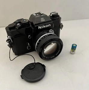 Cámara fotográfica Nikon Nikkormat EL2 35 mm SLR + Lente Nikkor 50 mm F/1,4 - Imagen 1 de 17