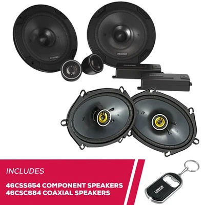 Altavoz componente Kicker 46CSS654 CS Series 6,5" y altavoz coaxial 46CSC684 6x8" Foto 1 de 4