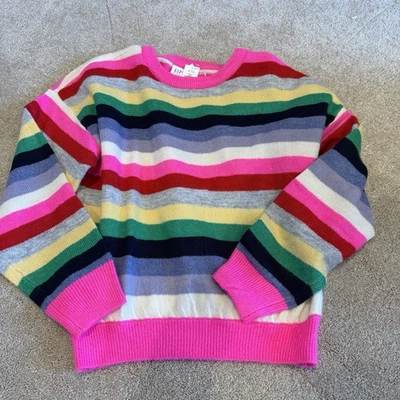 Suéter Gap Niños Niñas XL 12 Suéter Arco Iris Colorido Rayas Informal Nuevo Foto 1 de 4