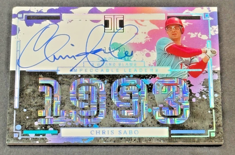 Tarjeta automática Panini Impeccable Leaders 2025 #ils-cs Chris Sabo SP/93 - ROJOS Foto 1 de 2