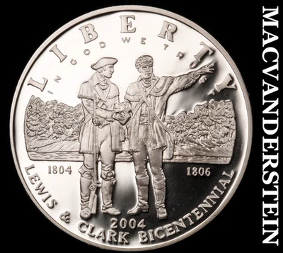 2004-P Silver Lewis & Clark Dollar-Choice Gem Proof No Reserve #G1352 - Image 1 of 2