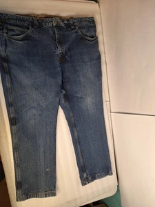 Duluth Men's Ballroom Flex Relaxed Fit Denim Blue Jeans 41x27 /Shrank From 42x28 - Picture 1 of 14